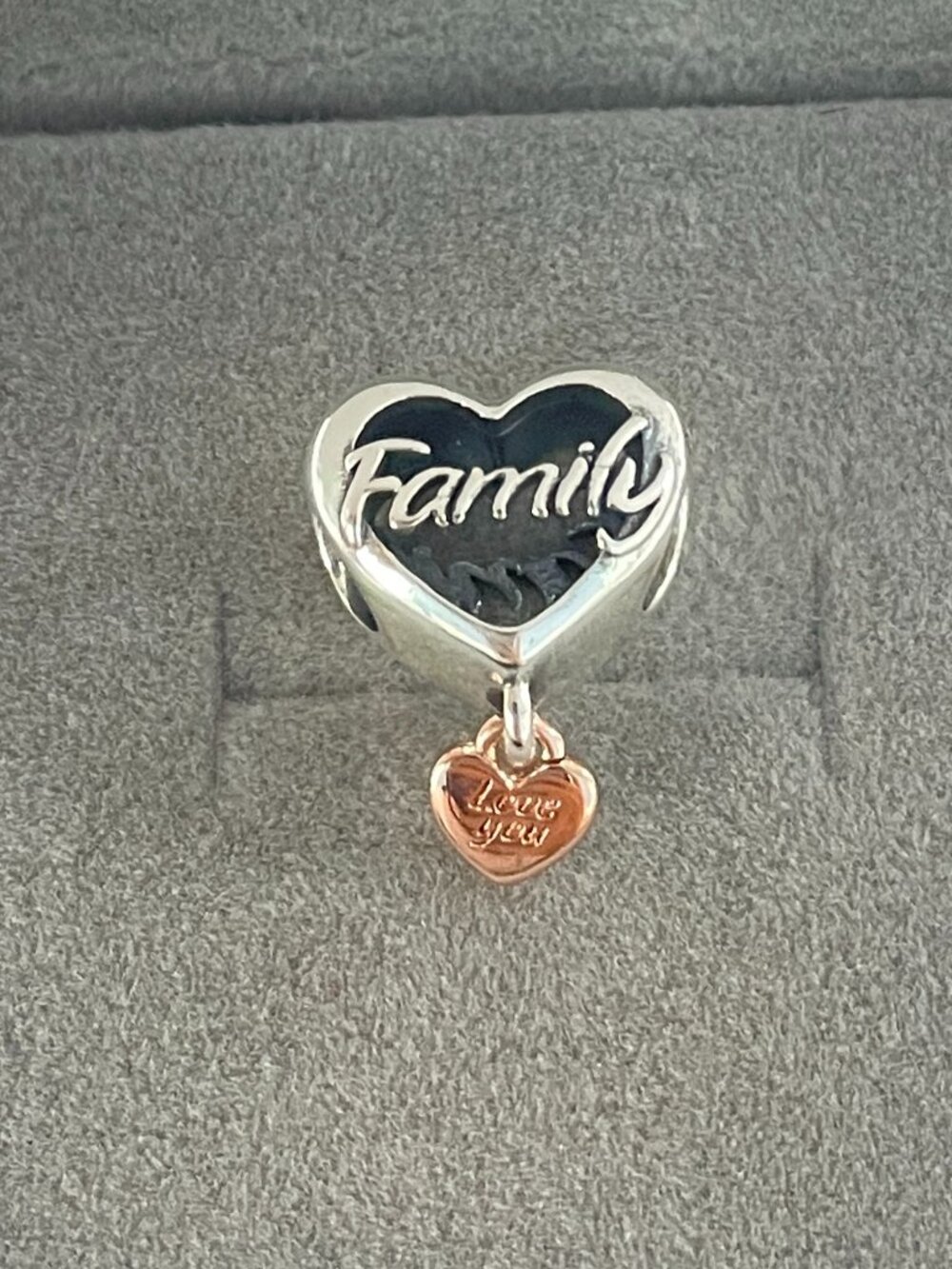 Pandora Love You Family Heart Charm